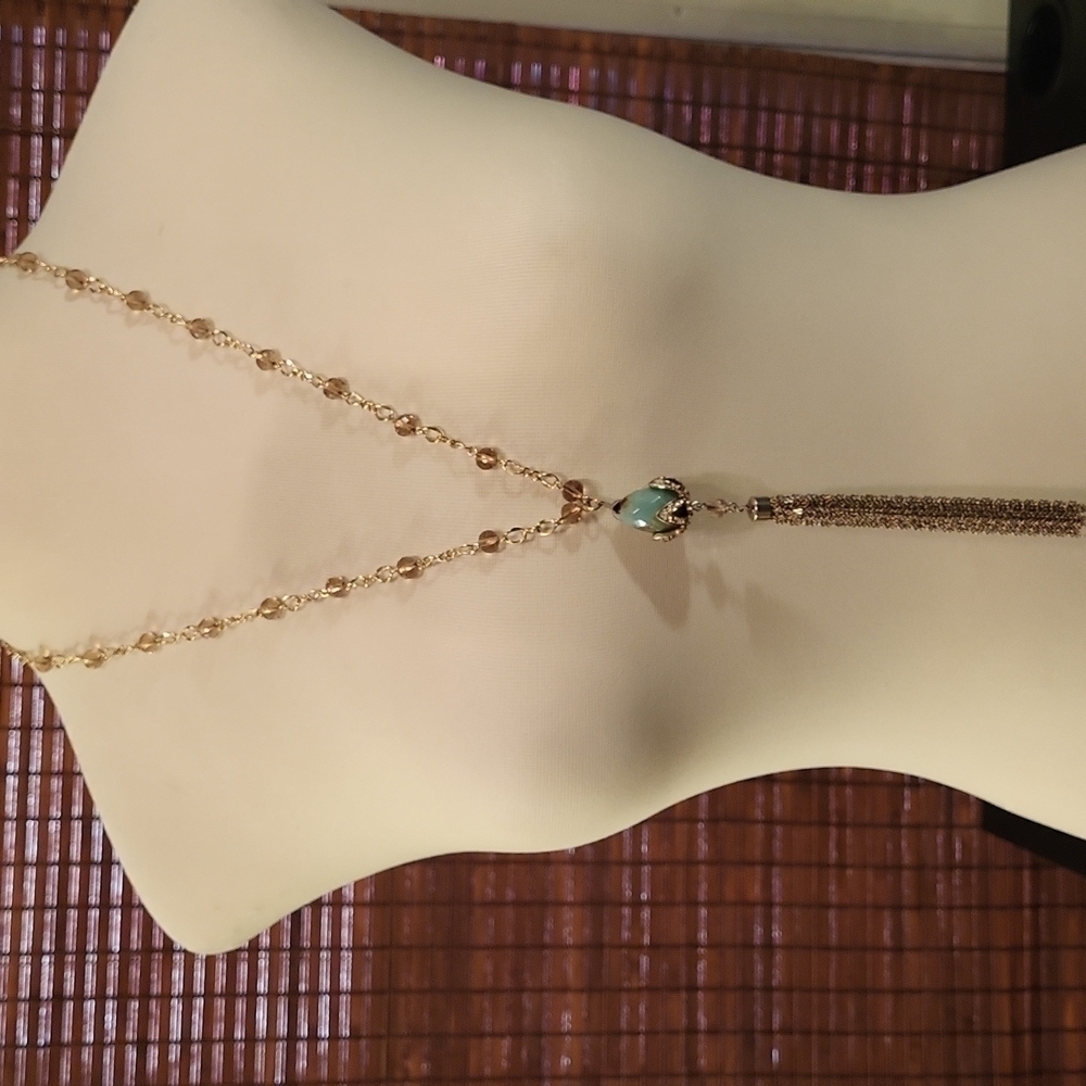 Long beaded necklace